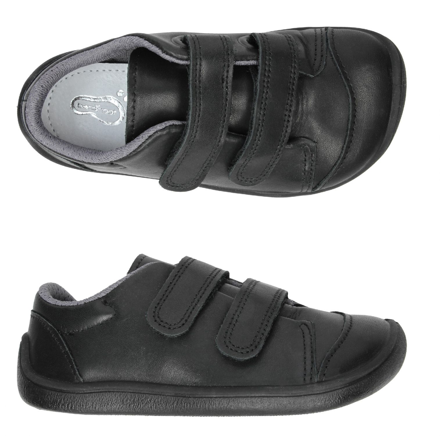 3F Barefoot kožené topánky ELF WALKER 3BE28/6 čierne- v.27