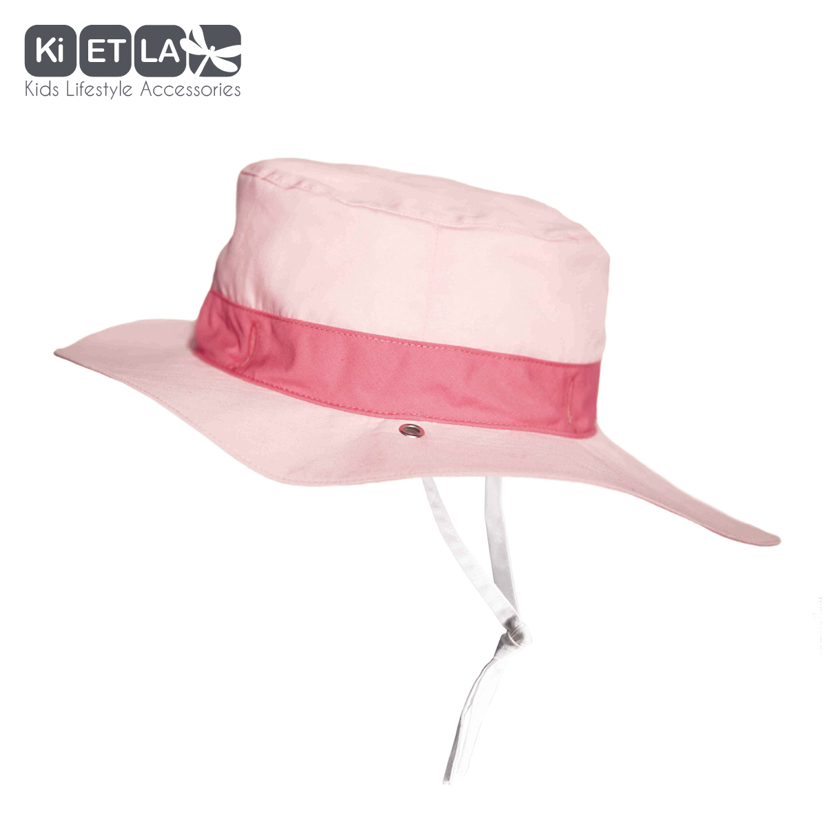 KiETLA obojstranný klobúčik s UV ochranou- panama pink- skladom