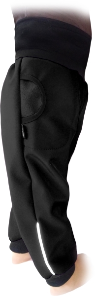 Softshellové nohavice - čierne -110