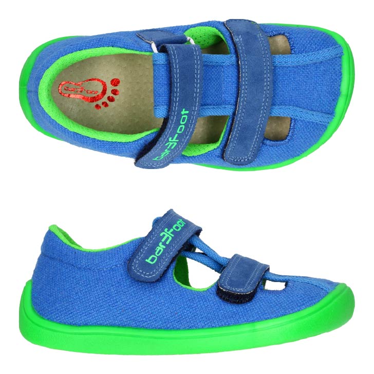 3F Barefoot sandále modrozelené-30