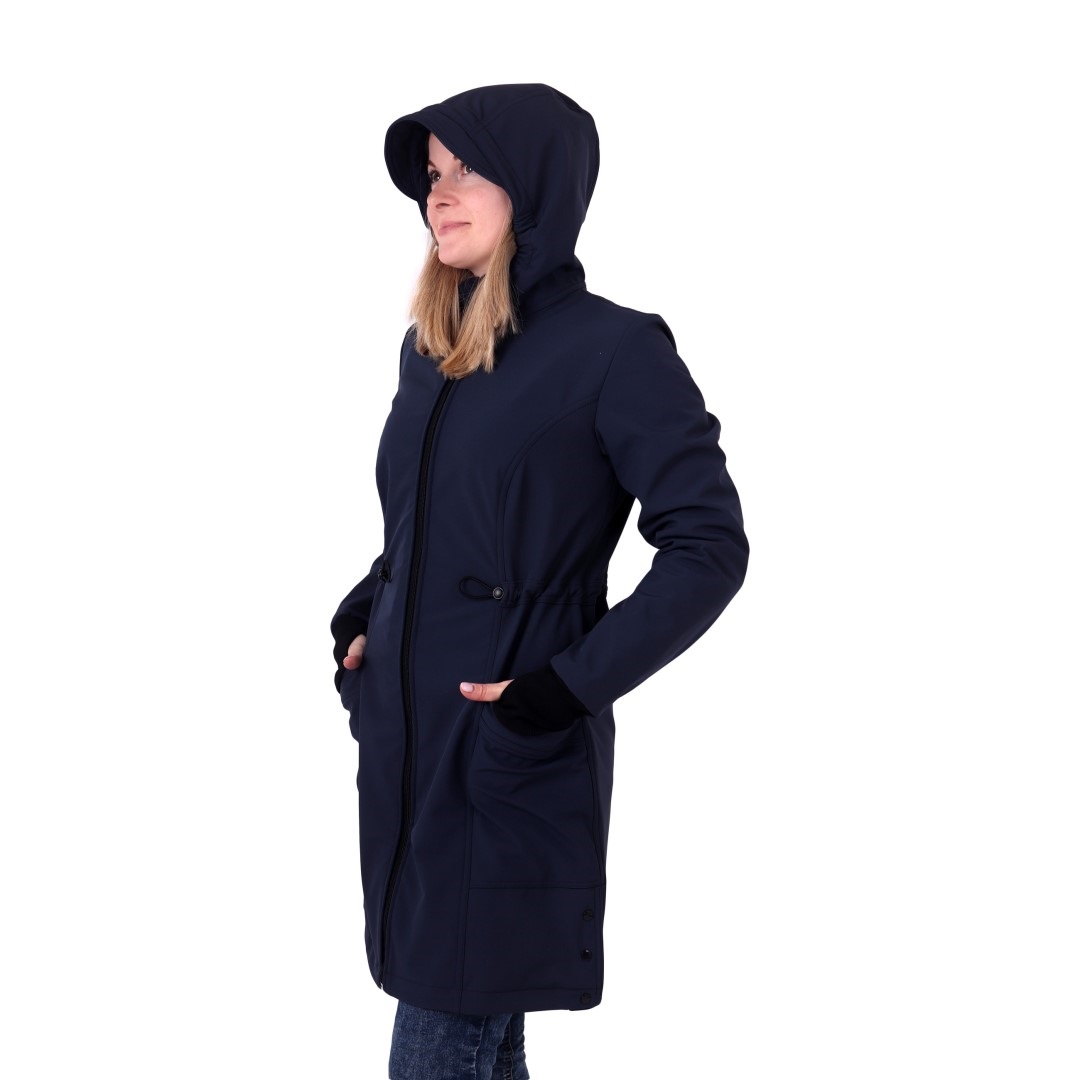 Dámský softshellový kabát Hana, tmavo modrý- do 165cm