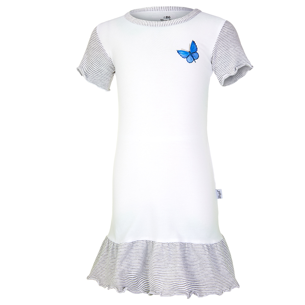 2022 Nočná košeľa tenká DEBRA Outlast® | biela /motýľ