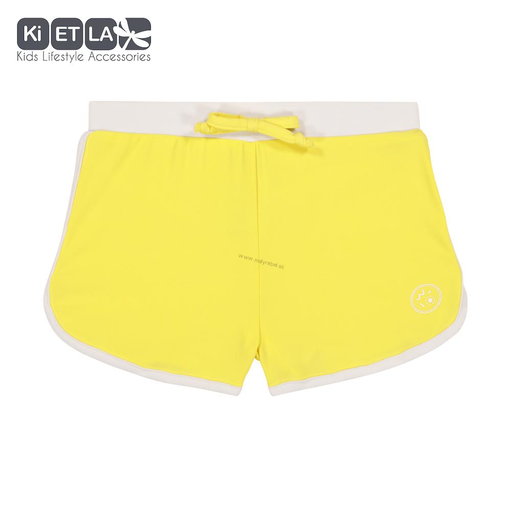 KiETLA šortky s UV ochranou - žltá- 18m