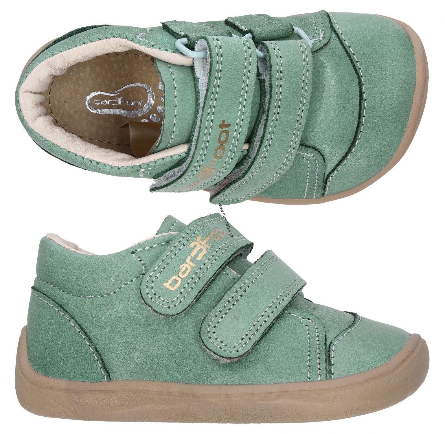 3F Barefoot kožené topánky ELF STEP 2BE38 mint-v.26