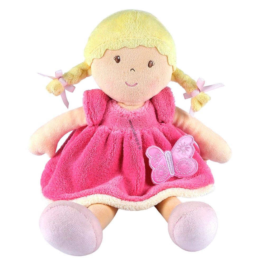 Bonikka látková bábika Butterfly 35 cm - Ria (ružové šaty)