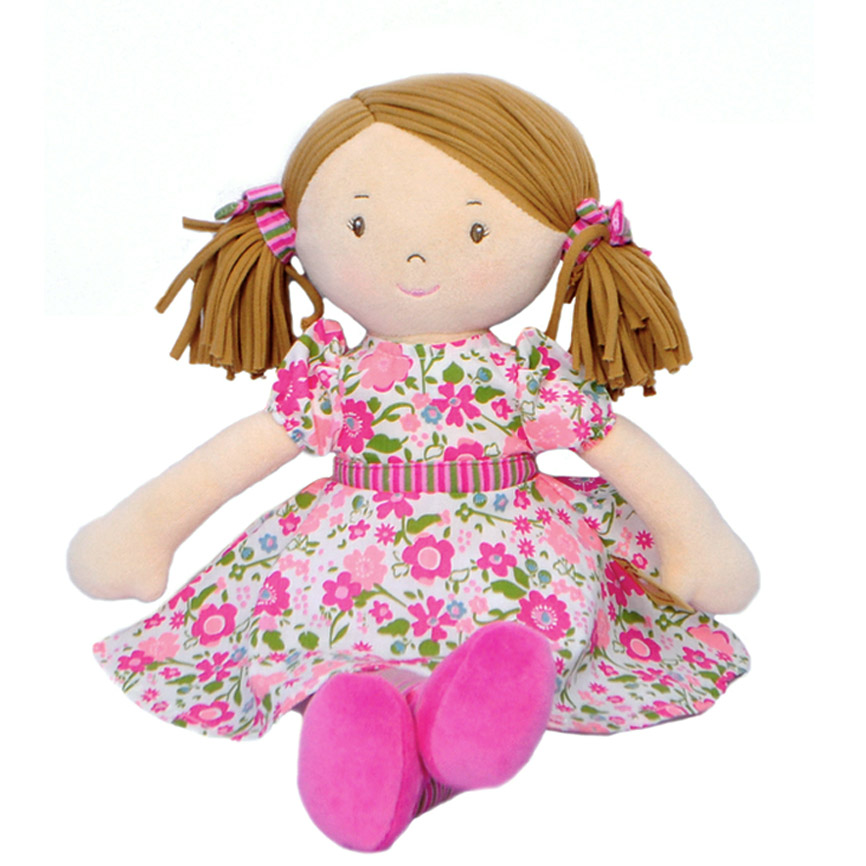 Bonikka látková bábika 40cm- Fran – ružové šaty