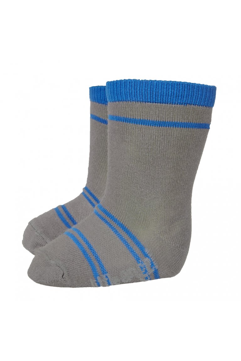 Ponožky STYL ANGEL - Outlast® - tm.šedá/modrá-30-34