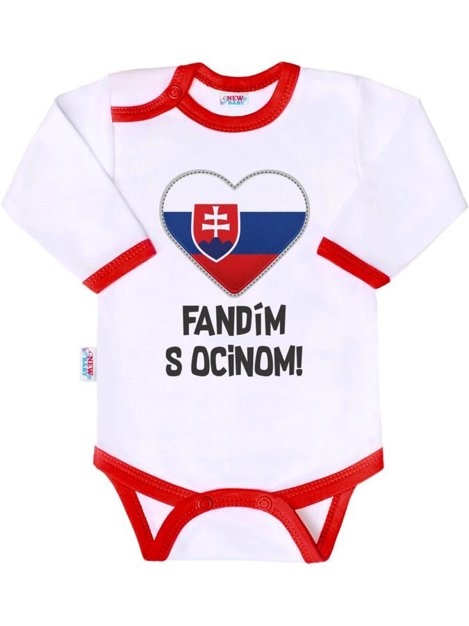 Body dlhý rukáv New Baby- Fandím s ocinom