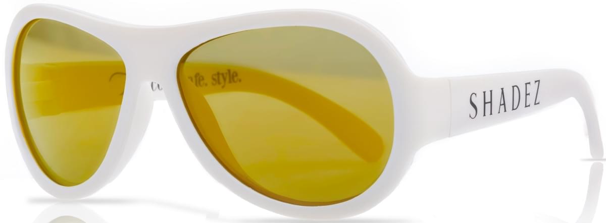 SHADEZ slnečné okuliare Classics - biele-  3-7 rokov