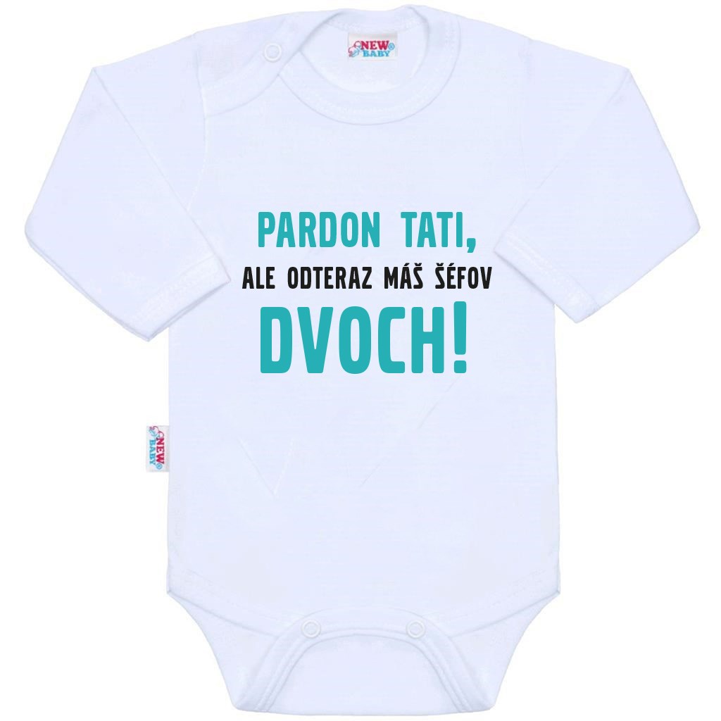 Body dlhý rukáv New Baby- pardon tati, máš šéfov dvoch-56
