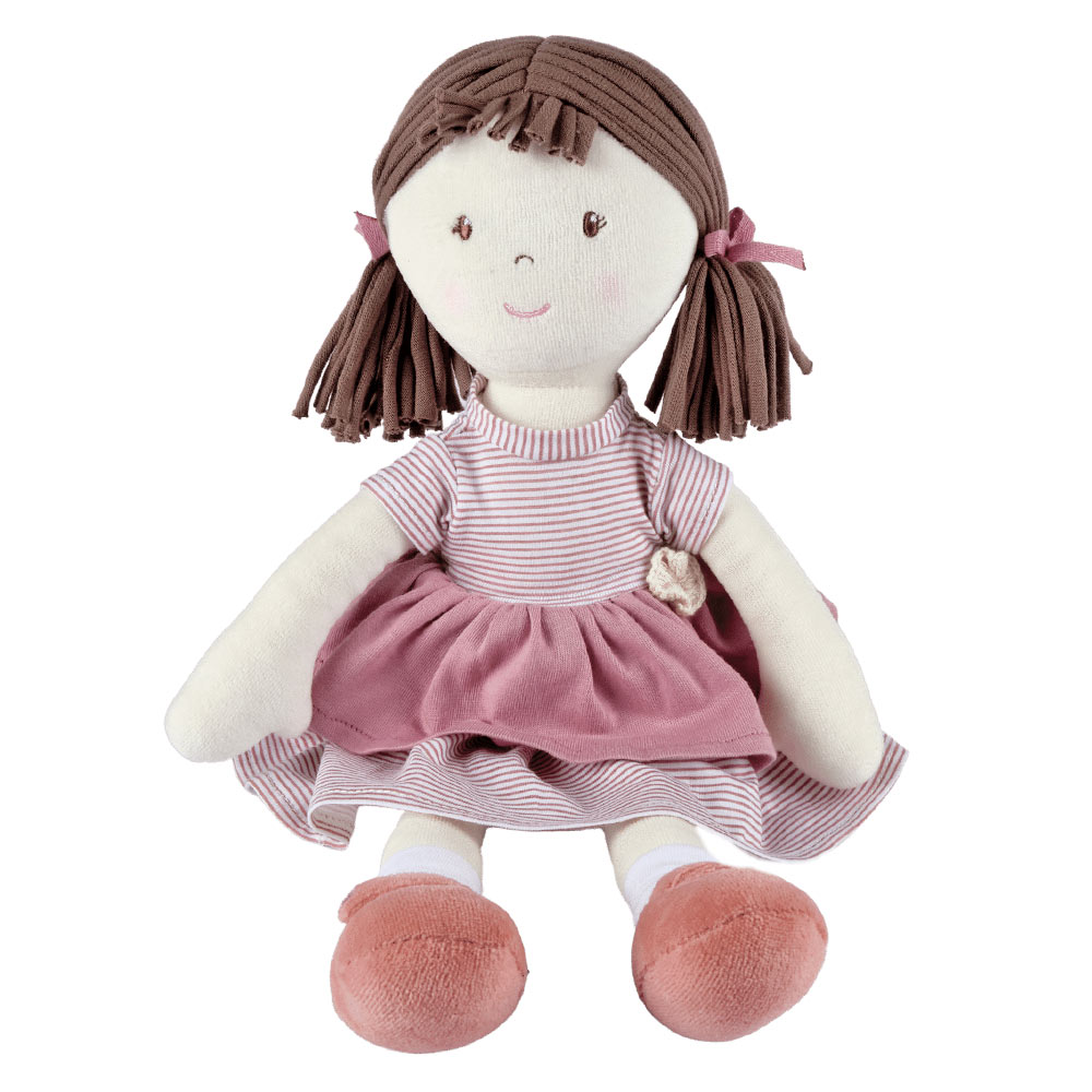 Bonikka látková bábika All Natural- Brook (ružové šaty)