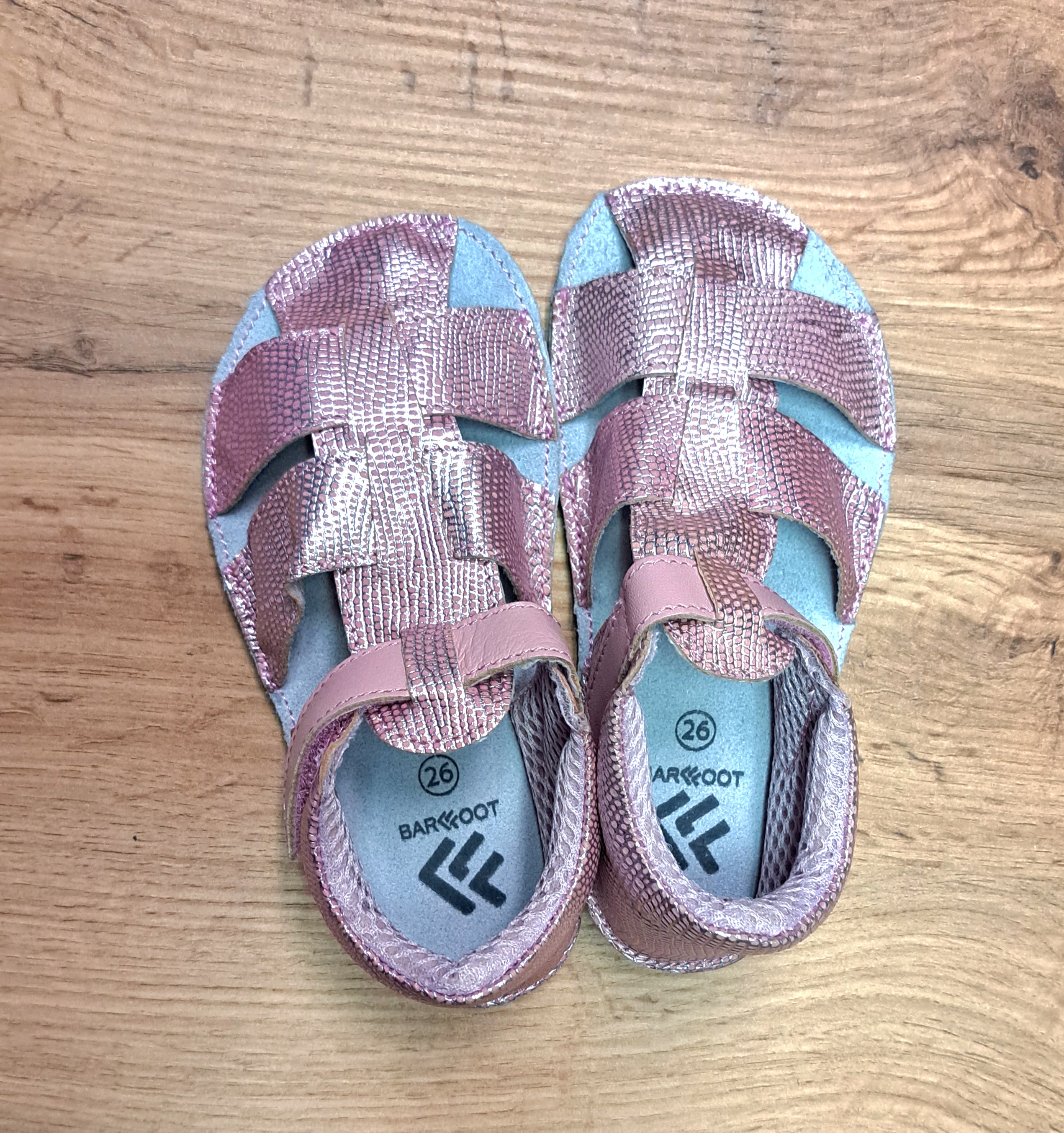 Ef Barefoot sandálky PINK Glitter 