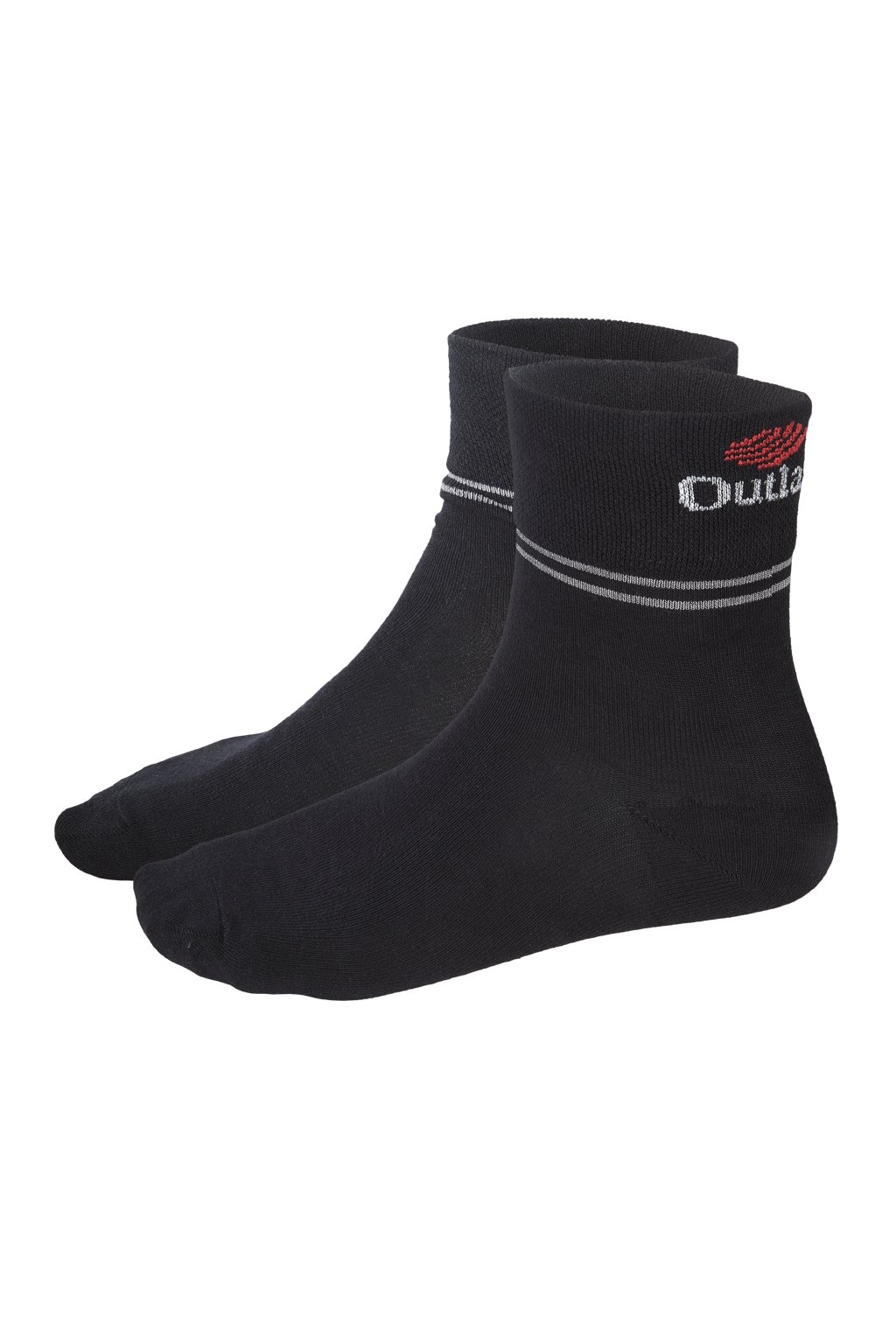 Ponožky Outlast® - čierna/pruh šedý