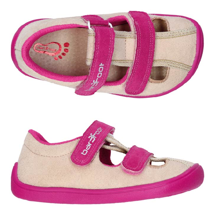 3F Barefoot sandále béžovo ružové-29