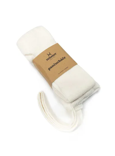 DUCIKA klasické detské pančušky zo 100% bavlny s trakmi-biela