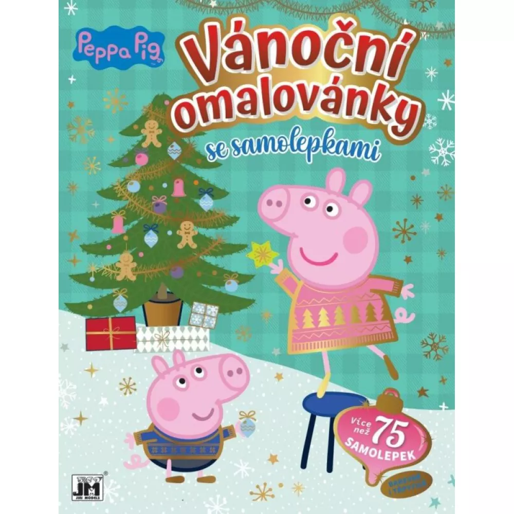 Vánoční omalovánky se samolepkami -Peppa Pig