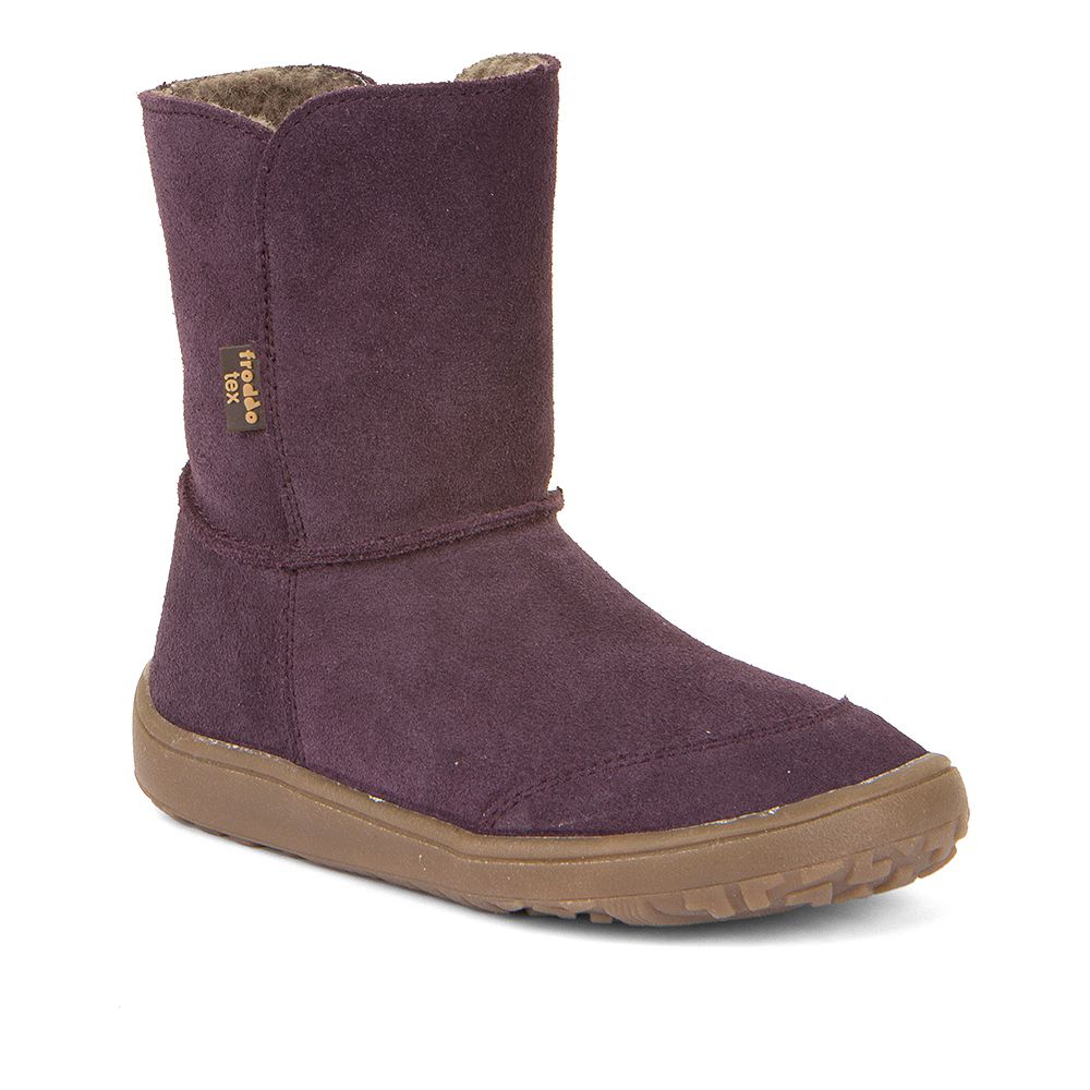 Froddo barefoot čižmy TEX Suede fialová-40