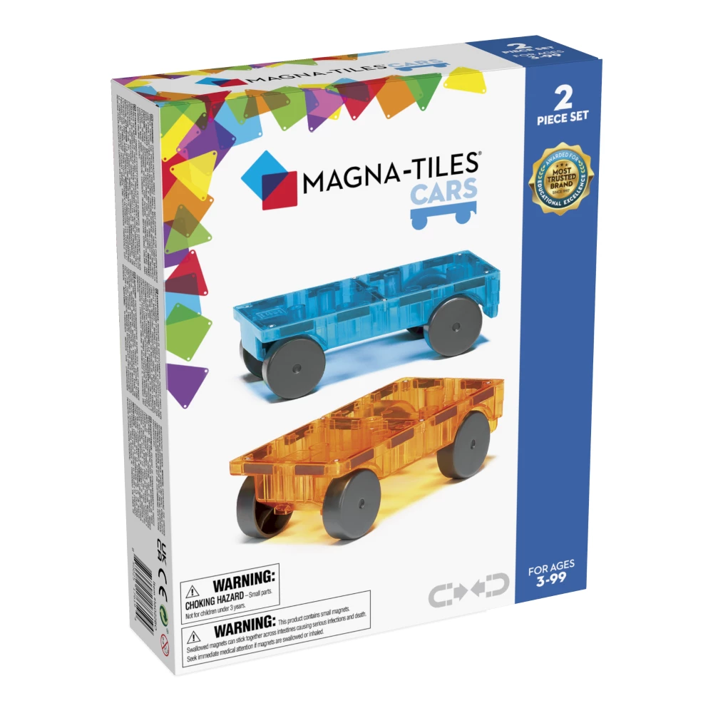 Magnetická stavebnica Cars 2 dielna Blue/orange Magna TIles