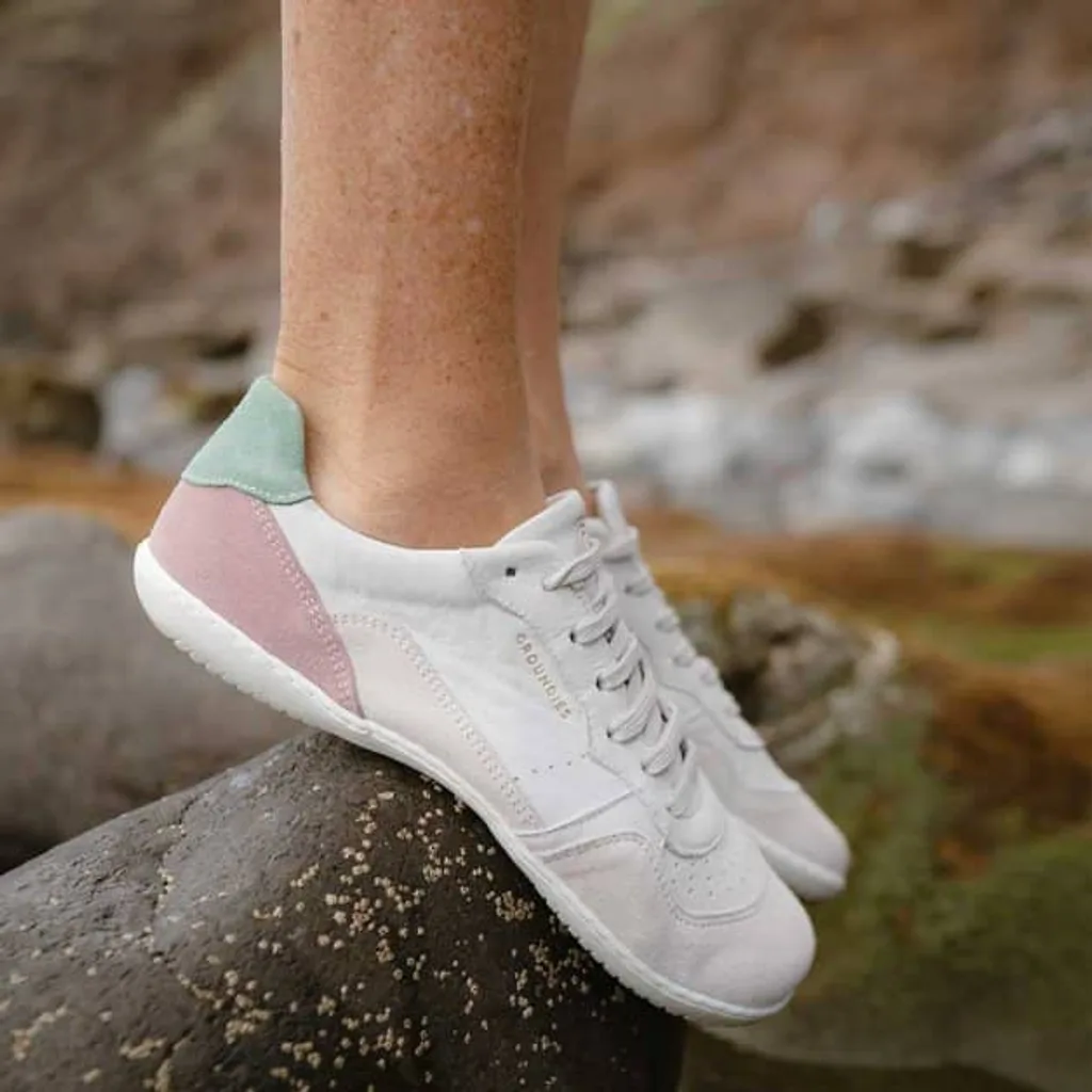 Dámské Barefoot Tenisky GROUNDIES® Nova GO1 Béžovo Ružové