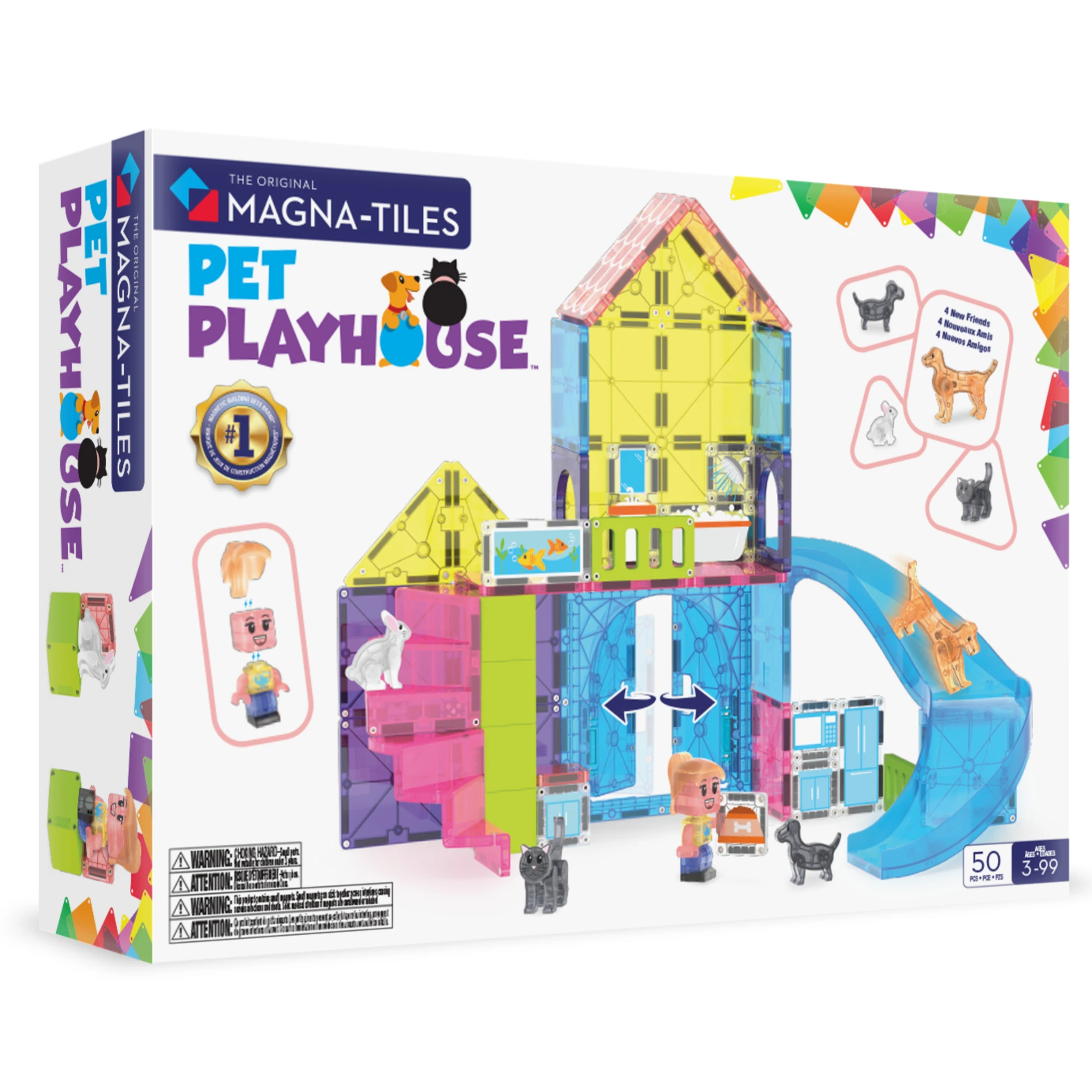MAGNA-TILES Magnetická stavebnica Pet Playhouse 50 dielov
