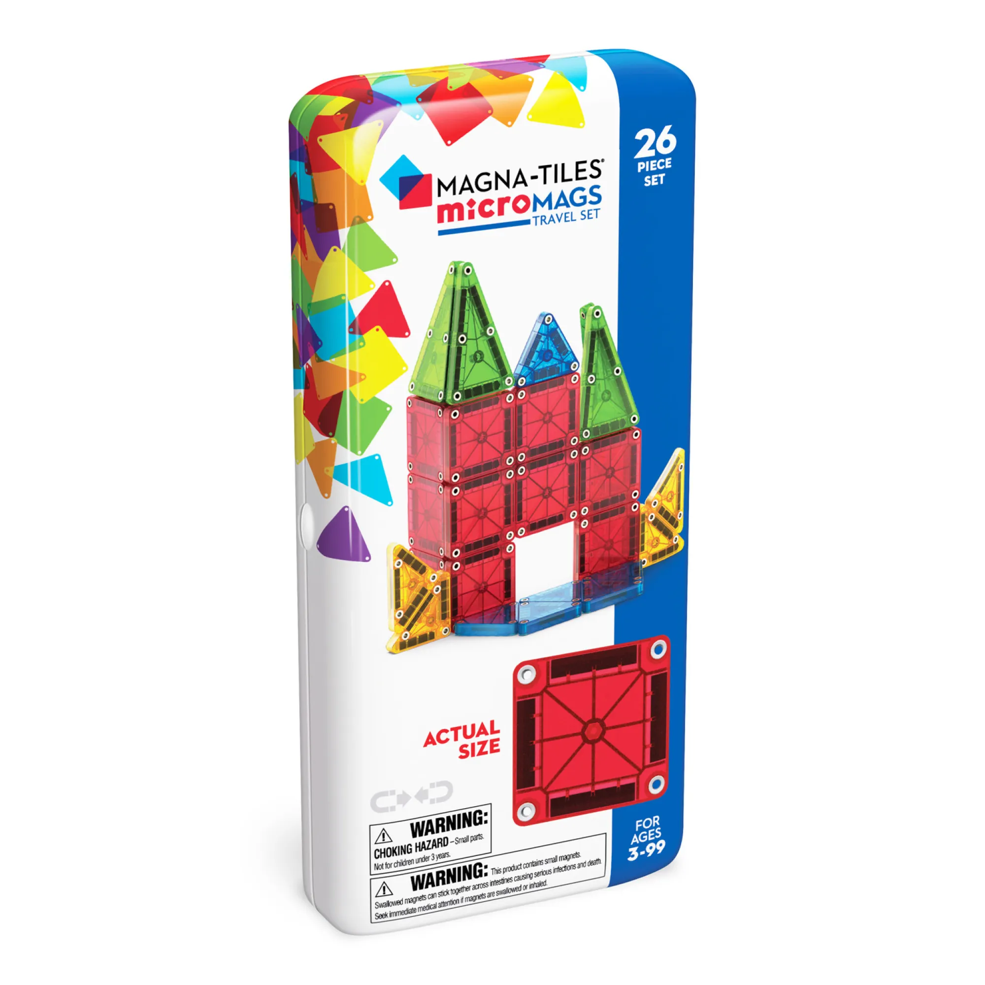 MAGNA-TILES Magnetická stavebnica microMAGS Travel Set 26 dielov
