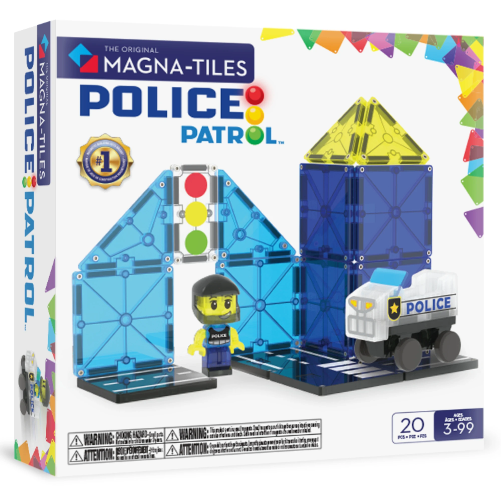 MAGNA-TILES Magnetická stavebnica Police Patrol 20 dielov
