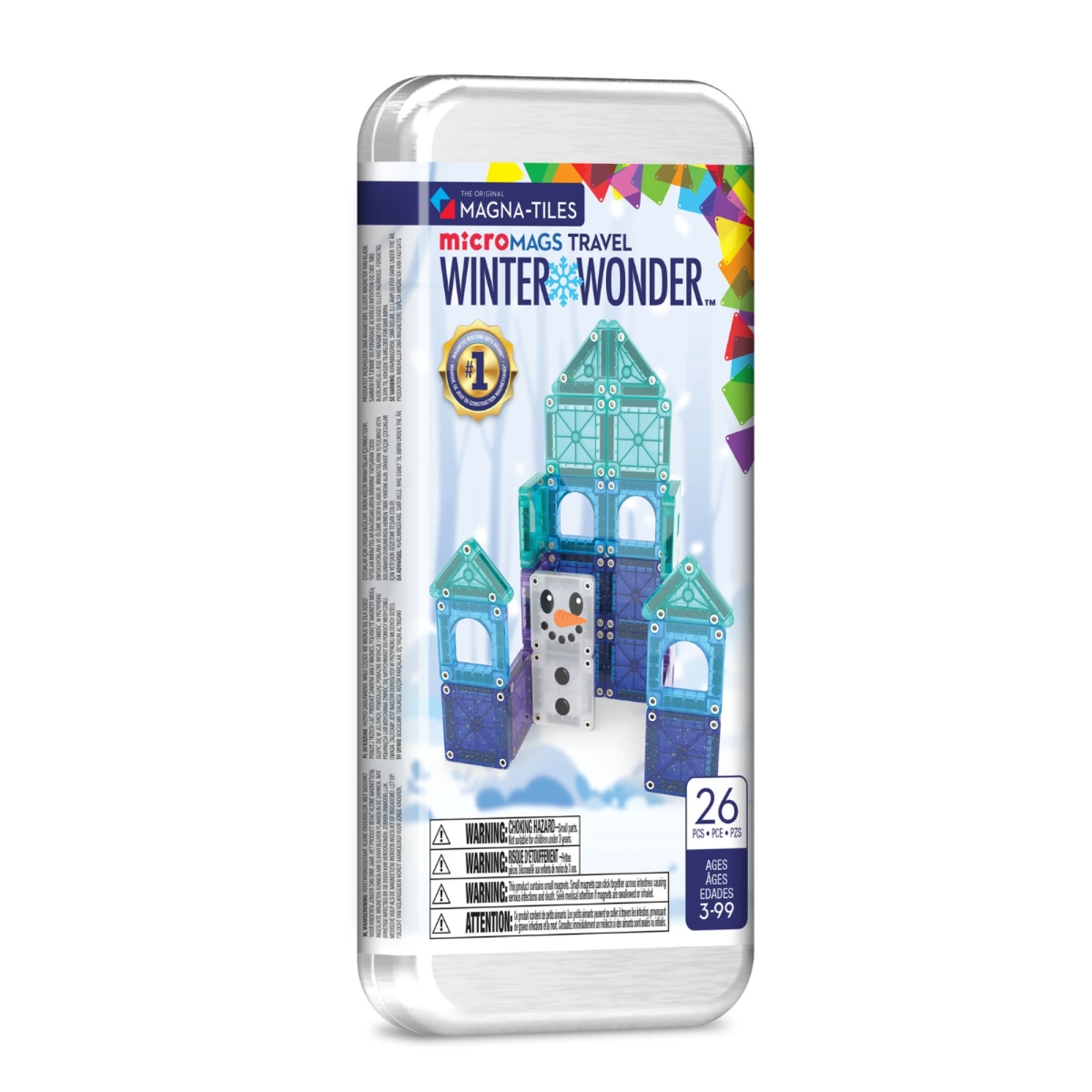 MAGNA-TILES Magnetická stavebnica microMAGS Winter Wonderland Travel Set 26 dielov