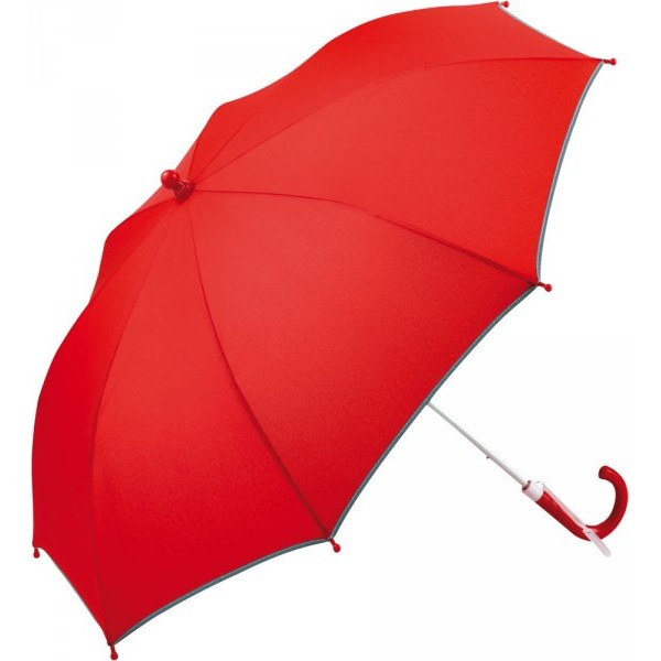 Detský dáždnik s reflexným lemom - červený